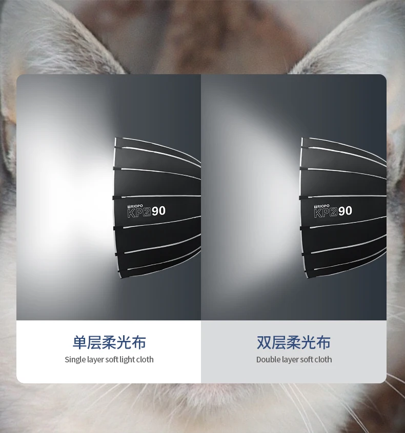 Triopo Deep parabolic KP2-120  Professional Camera Photo Accessories  Softbox Lighting Kit