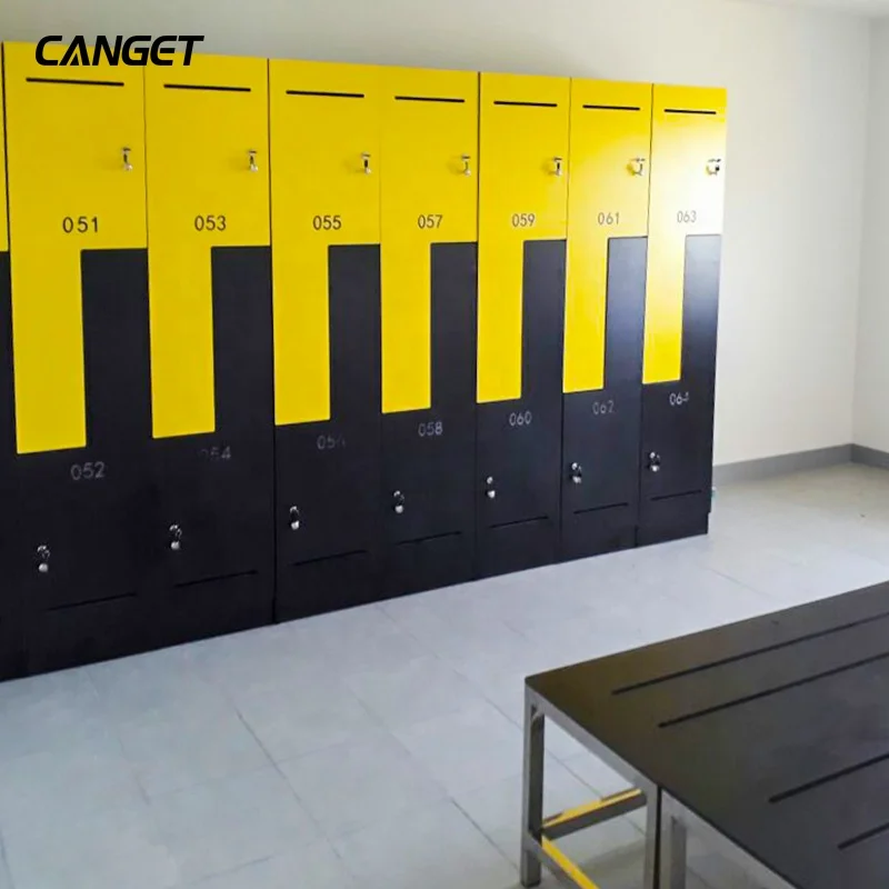 Modern design high end durable customized  z type HPL lockers for gym
