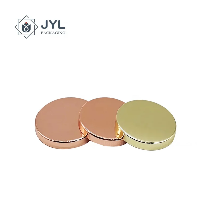 Direct Factory Luxury Shape Scents Tin Laser Logo Printing Electroplated Glass Jar Color Zinc Alloy Cover Candle Lids Customized