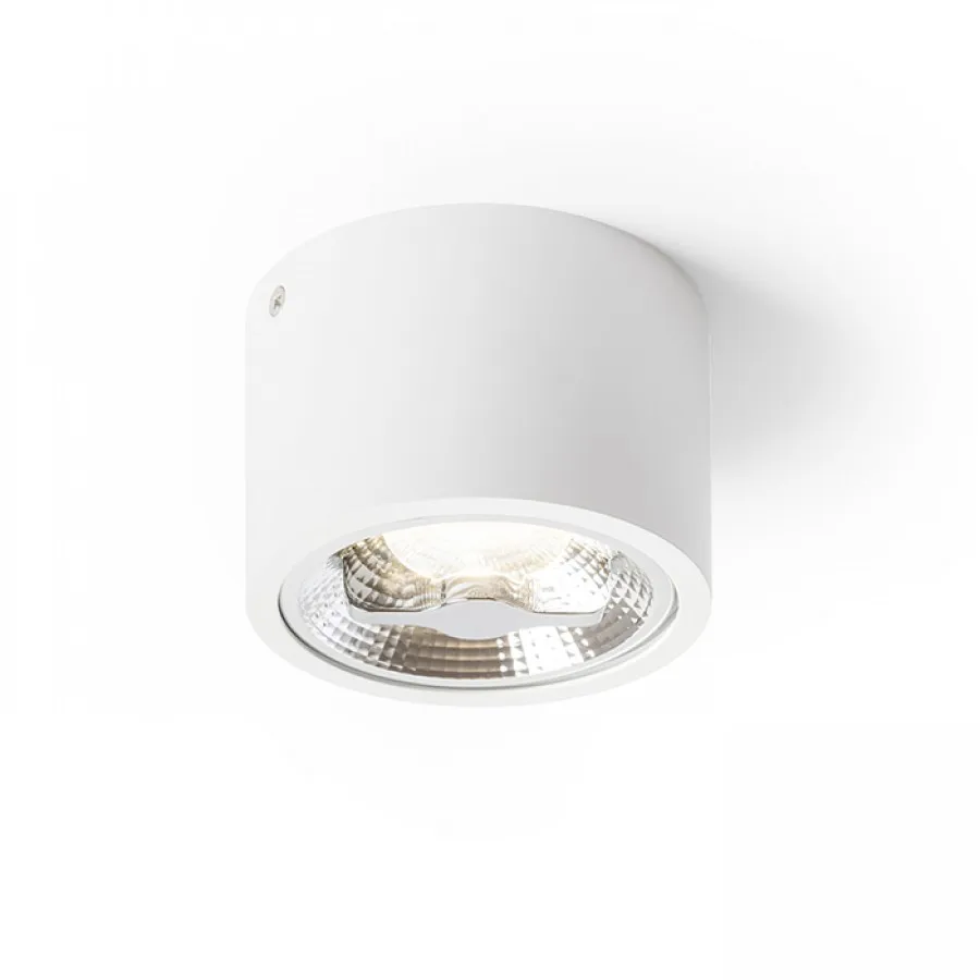 LED AR111 QR111 Round Surface Mounted GU10 Fitting White Black Downlight Aluminum Housing