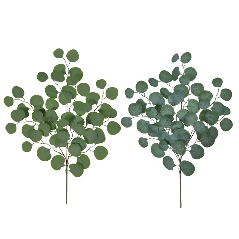 high real artificial green eucalyptus apple leaf head for wedding table centerpiece arrangements