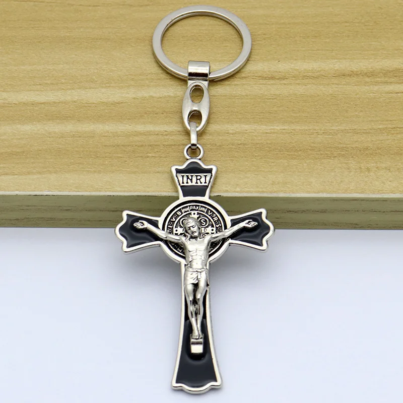 Christian Crucifix Cross Pendant Necklace Keychain Jewelry Cars Bags Accessories Religious Faith Birthday Gift Craft