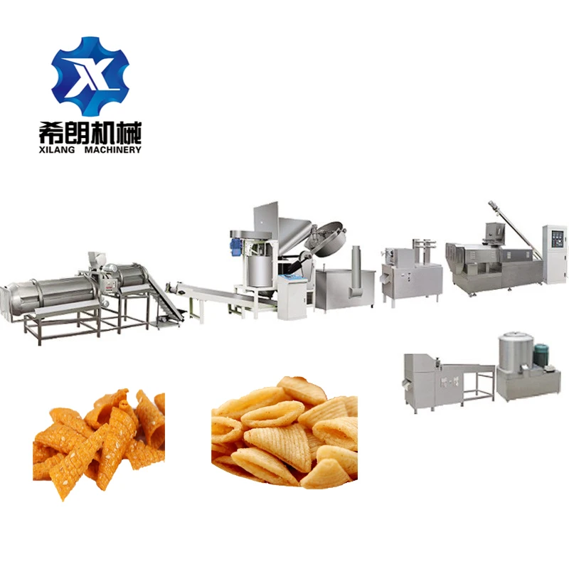 Automatic operation Stainless steel  Fried Bugles processing line fried chips 3D  food production line