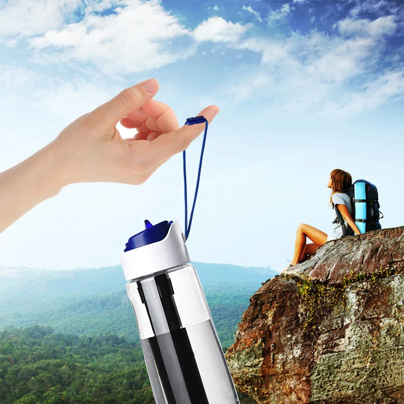 2023 Filtered Water Bottle clean kettle filter straight drink water purification cup Reusable BPA-Free Water Purifier Bottle