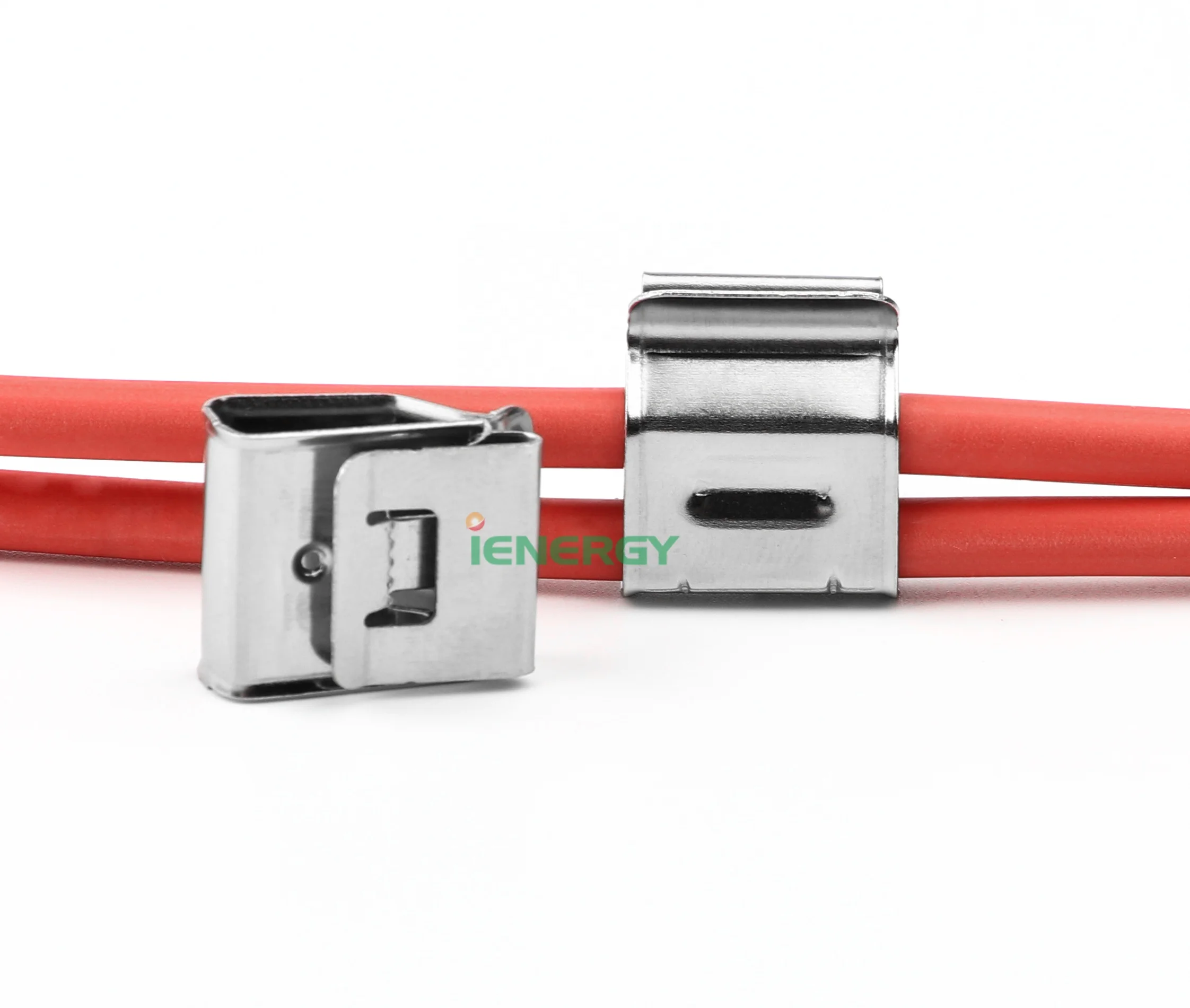 Solar Panel Mounting System Stainless Wire Clip PV Panel Solar Cable Clips  for 2 cables