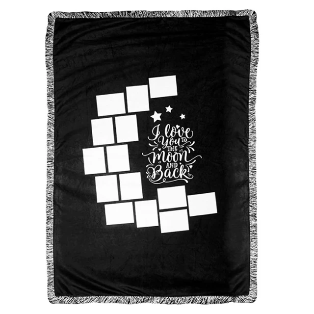i love you to the moon and back throw blanket for sublimation