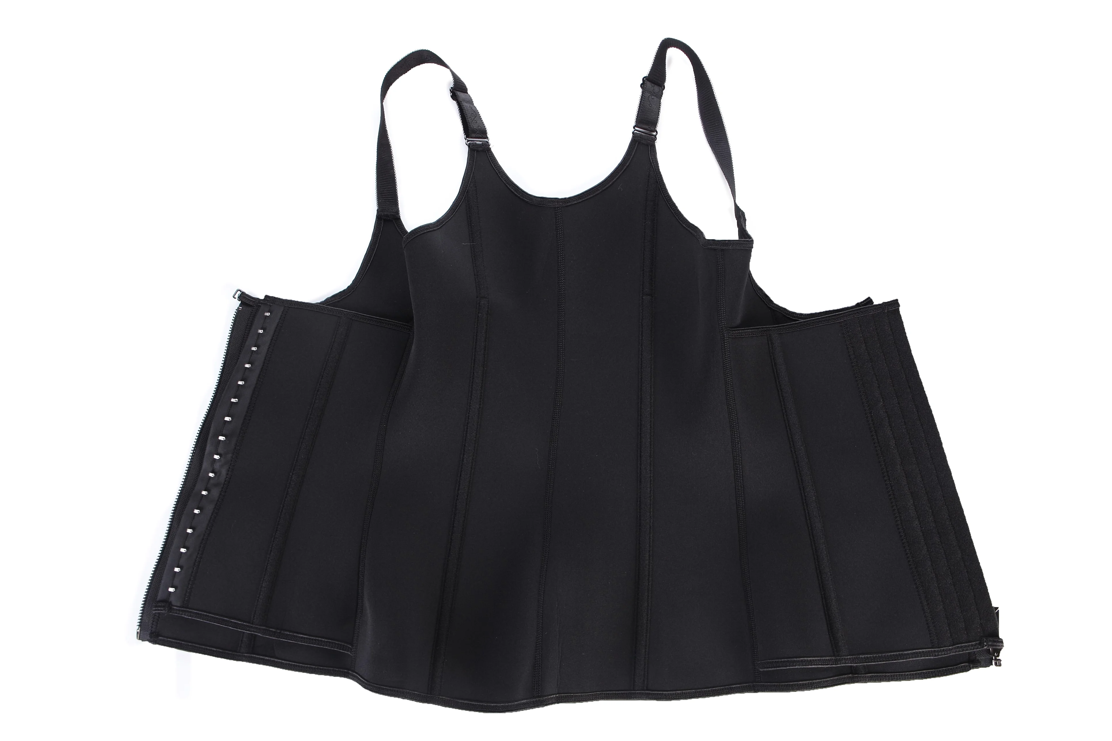 Factory Price Adjustable Women Body Girdle  zipper three-row buckle Waist Trainer Corset