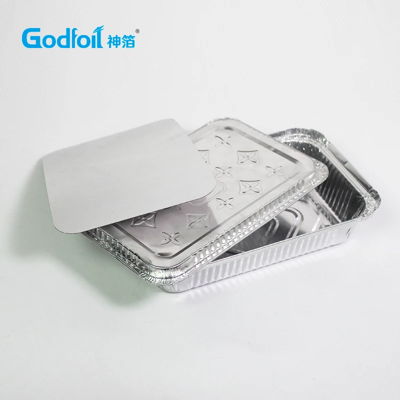 Godfoil/1.5 фунтов/750 мл/8389 Ресторан питания упаковка одноразовая алюминиевая фольга контейнер для еды с крышкой