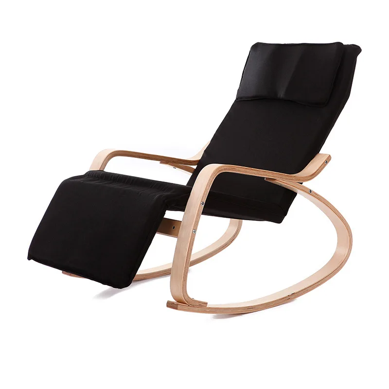 Customizable Colors Cheap Nordic Style Bentwood Relax Recliner Rocking Chair  For Outdoor Living Room And Bedroom