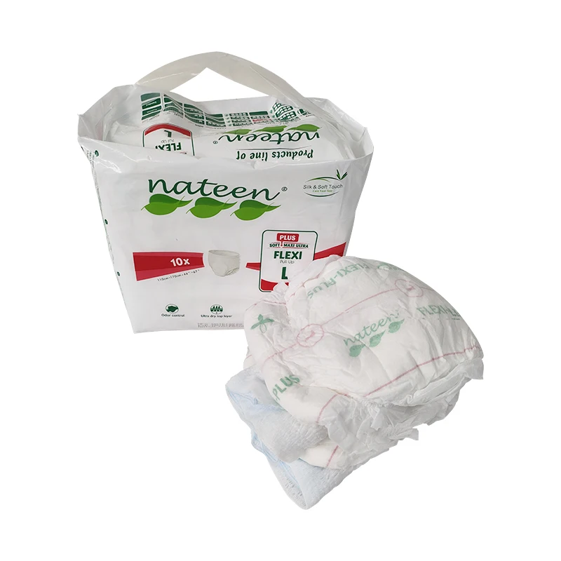 Wholesale Price  Hot Selling Hospital Disposable Ultra Thick Comfort Adult Panties Diapers OEM Customized China Nateen