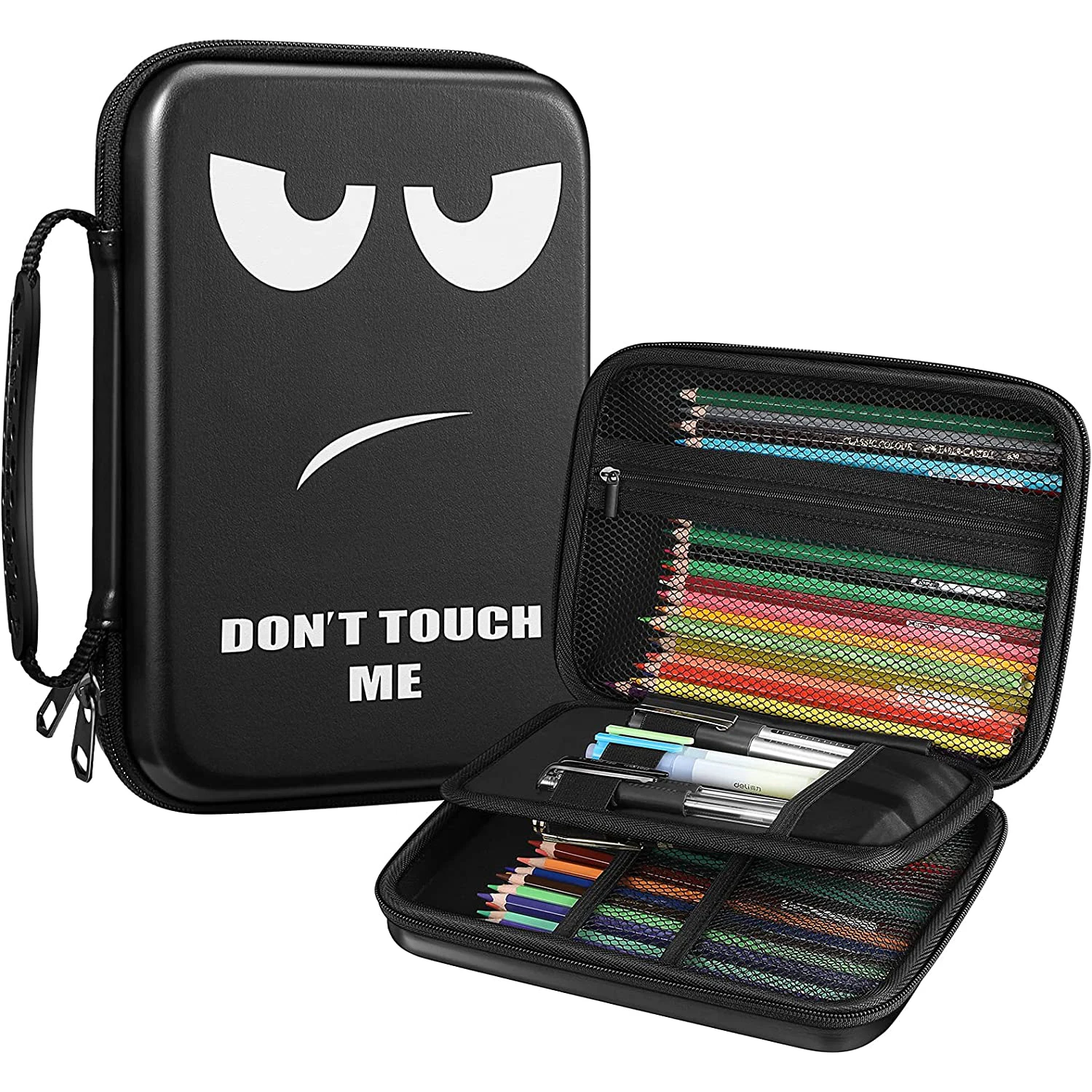 Pen Holder Marker Bag Semi-hard EVA Large Capacity Black Novel Design Competitive Price Unicorn Pencil Case school supplies box