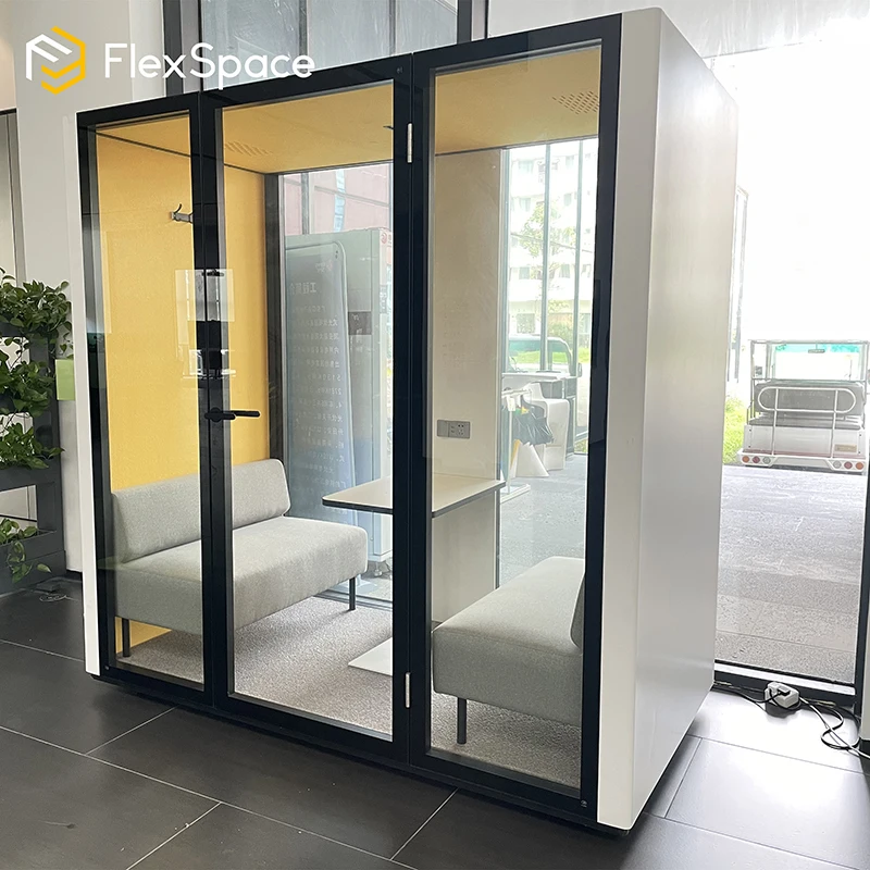 Flexspace 2025 new Office Meeting Pod Soundproof Private Sound Reduce Office Work Pod Office Booth with sofa for sale