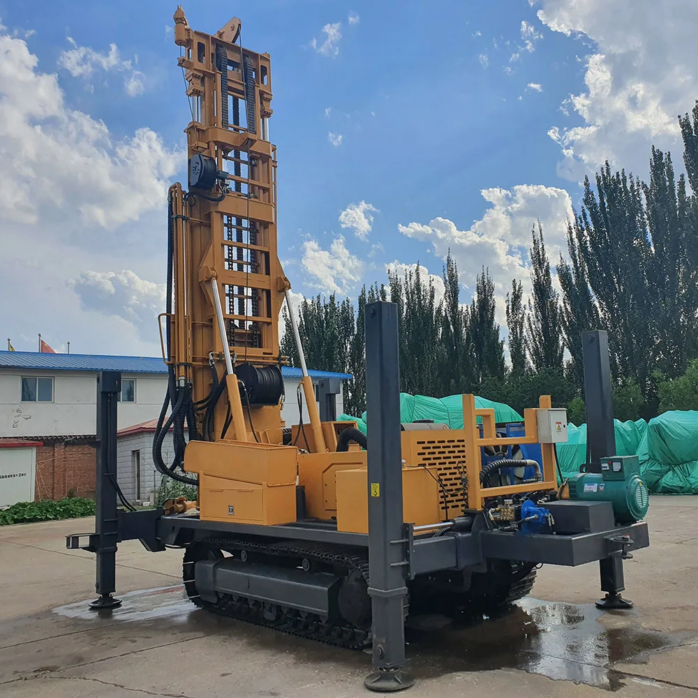 HQZ1000L 1000m Depth Crawler Mine Full Hydraulic Drilling Rig Machine With Mud Pump