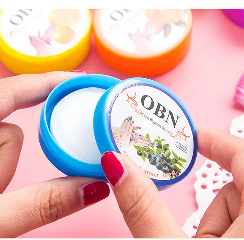 Acetone Free Fruit Scent Nail Gel Polish Remover Pads