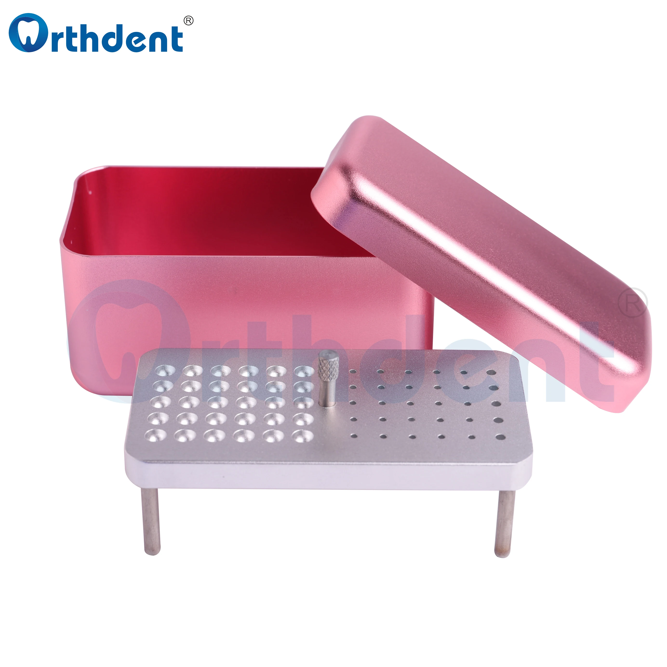 60 Holes Dental Disinfection Holder Block Box Endo Files Burs Polishing Kits  3 Use Autoclave Sterilization Dentist Equipments