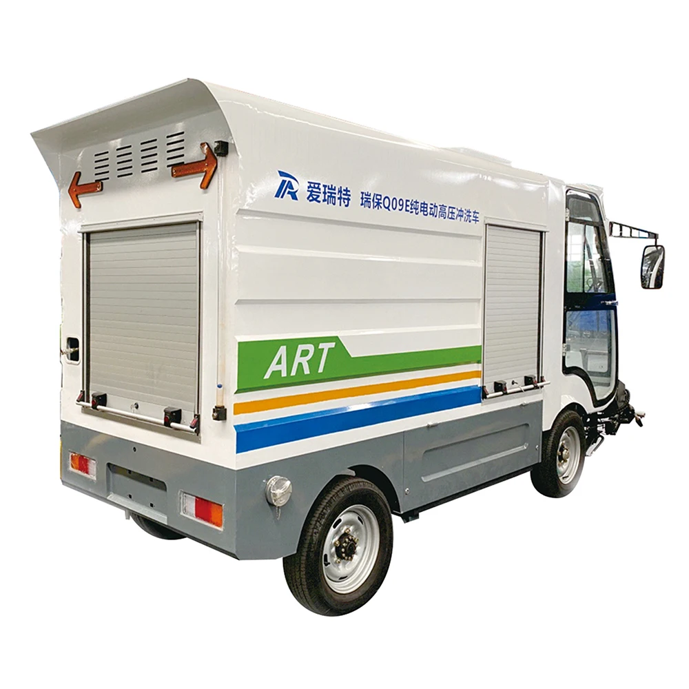 Четырехколесный Электрический гигиенический грузовик, моющийся автомобиль высокого давления