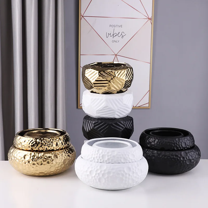 Naturix Best Seller Small round Luxury Golden Vase Wholesale Gold Home Decor for Wedding Centerpieces and Balcony Use