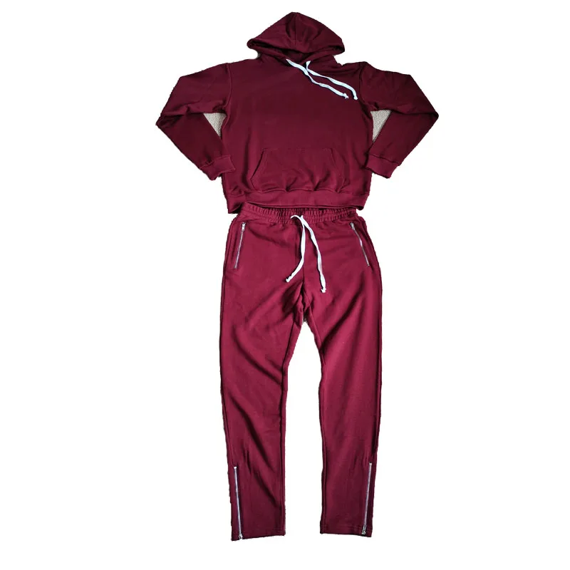 
Wholesale Fashion OEM Custom Men Sweatsuit Plain Tracksuits 