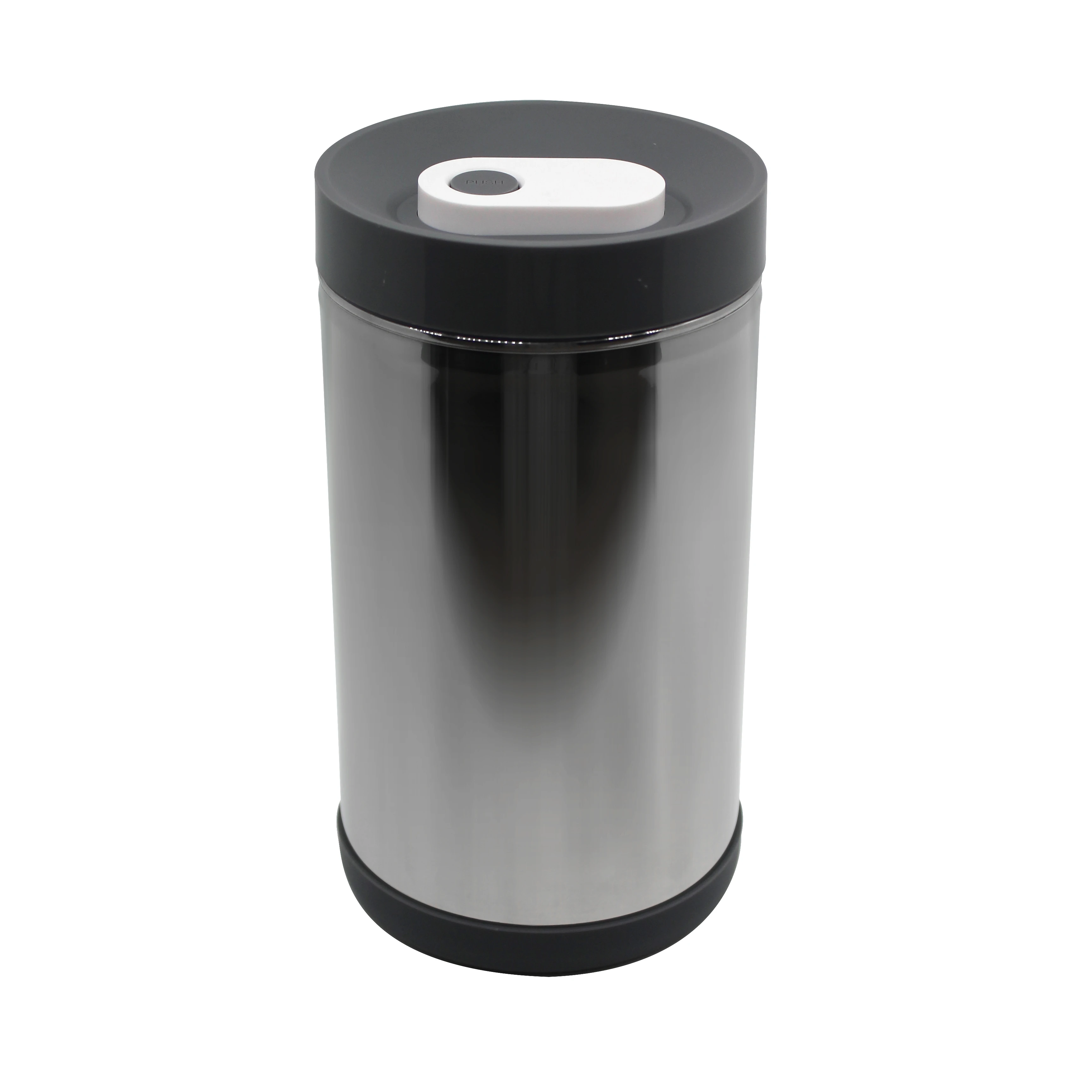 1200ML STAINLESS STEEL Glass Food Container One-button Sealed Tank Vacuum Fresh-keeping Jar Round Storage Boxes & Bins organizer