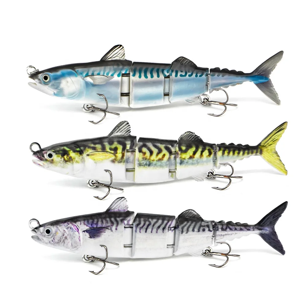 ODS Jointed Bass Fishing Bait for Saltwater Freshwater Four Section Tuna Lure Swimbait Hard Plastic Tuna Trolling Fishing lures