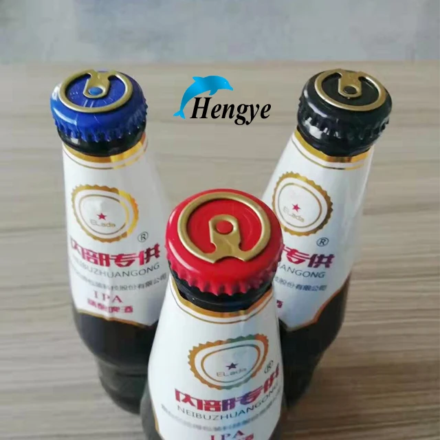 easy open end Beer bottle crown caps ring pull caps   bottle cap