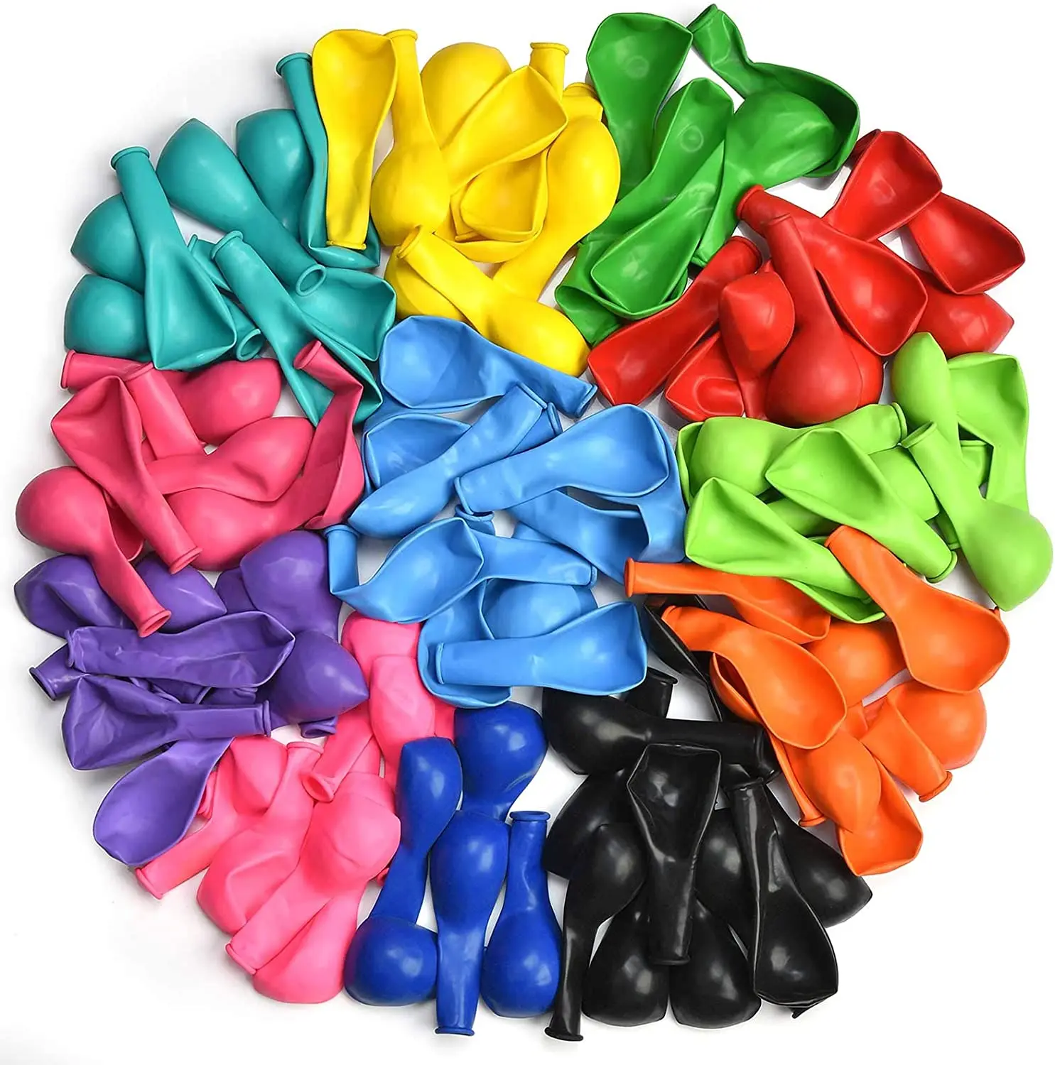 12 Inches Premium Assorted Colorful helium Balloons Bulk Pack of Strong Latex Balloons for Birthday