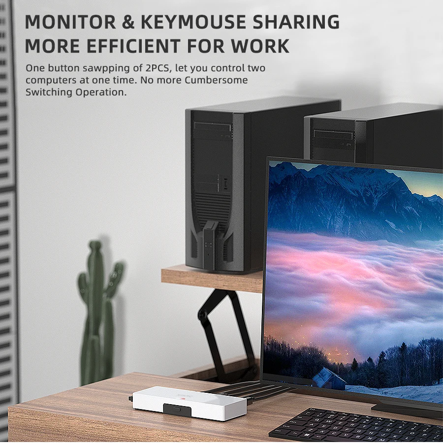  Kvm-переключатель с двумя портами Usb 2 0 клавиатура мышь компьютерное оборудование порта