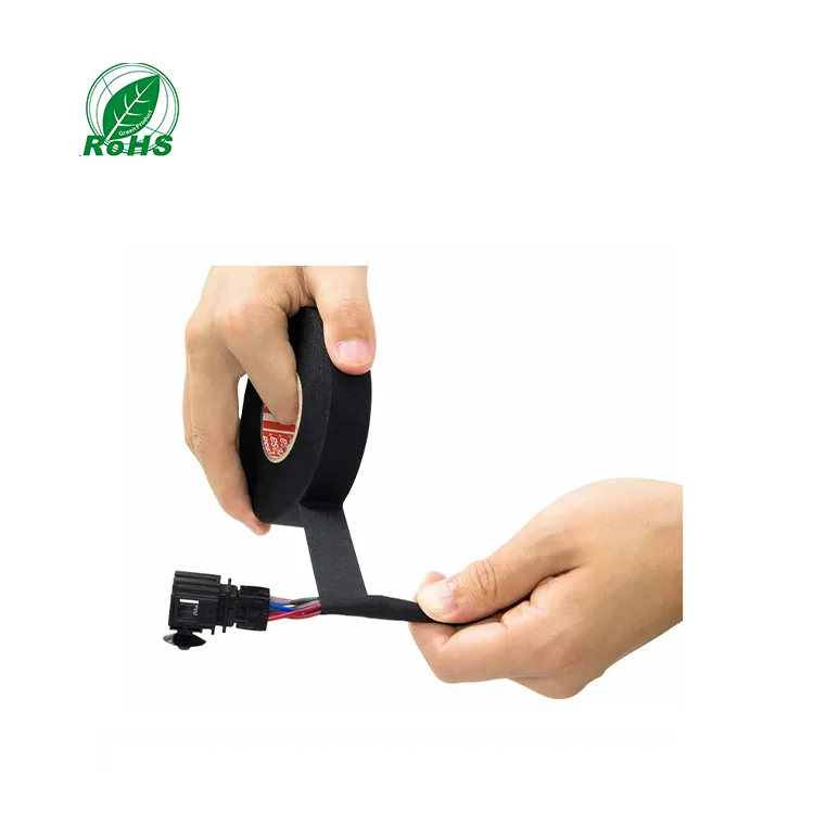 high abrasion tesa 51036 black fuzzy fleece interior wire loom harnesshigh heat harness pet flannel tapehigh heat harness tape