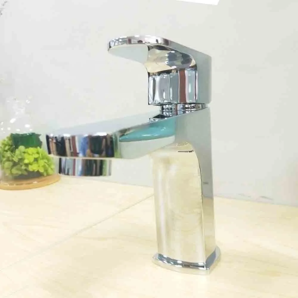 Modern style sanitary wares chrome brass hot cold water basin mixer