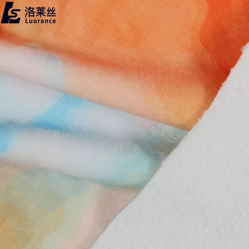 Digital printing Squish fabric Polyester Spandex Double Sided Minky Fabric For Pajamas