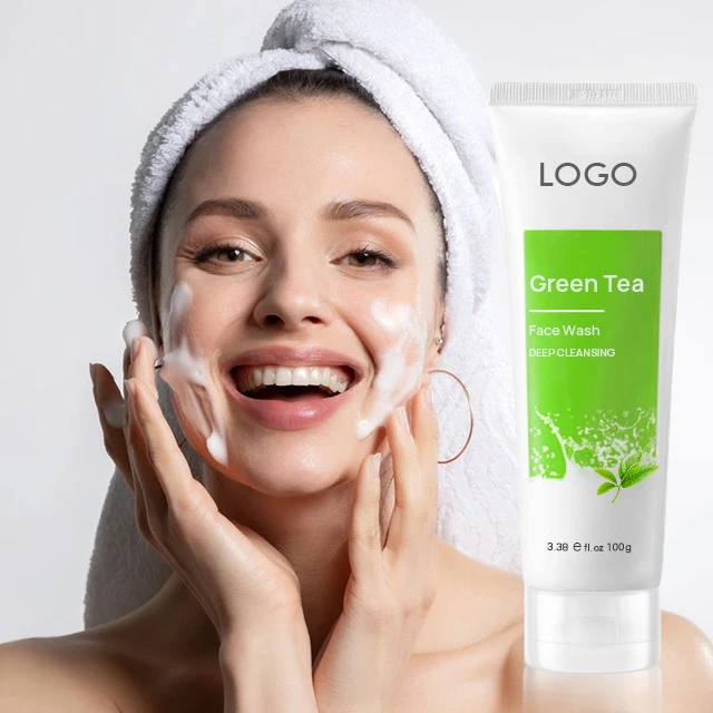 Private Label Enzyme Exfoliating Aqua Dead Skin Peeling Gel Exfoliator Green Tea Face Clean Wash