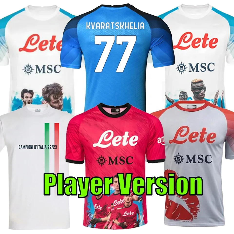 Футбольные майки 2023 Napoli Face Naples 3 # CAMPIONI OSIMHEN KVARATSKHELIA