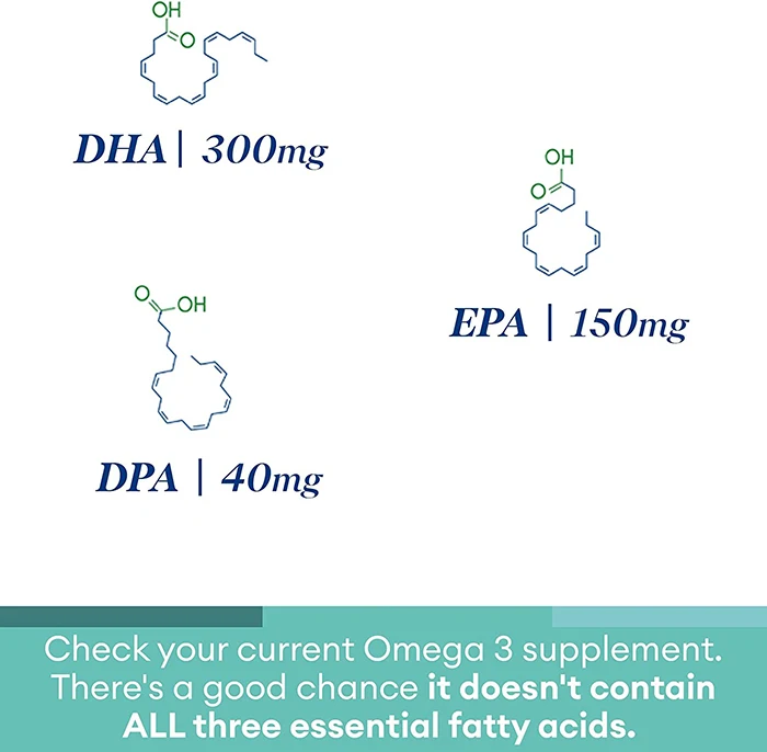 Customized Vegan DHA Omega 3 Oil Soft Capsule from Algae Softgel Supplement for Brain, Heart, Joint, Eye Health
