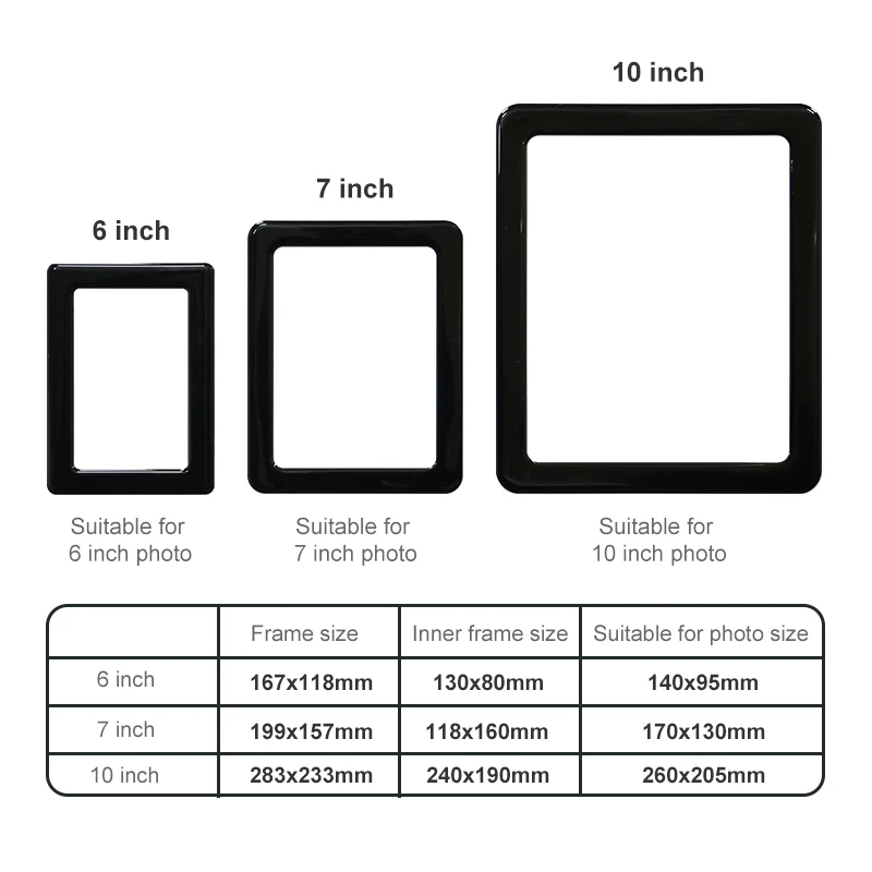 Refrigerator Magnets Decoration Custom Magnetic Family Picture Photo Frames Set