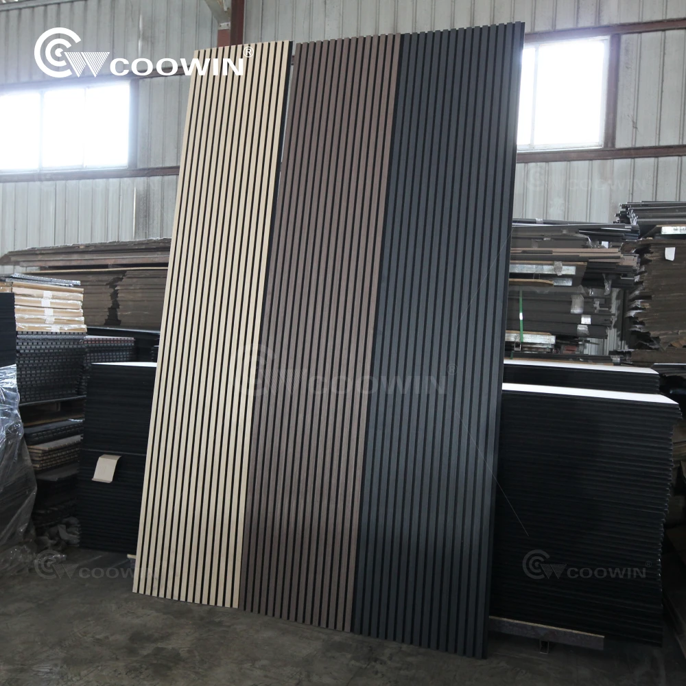 Mdf Wood Oak Slat Wall Panel Interior Acoustic Timber Wall Panels Acoustic Panels For Theater