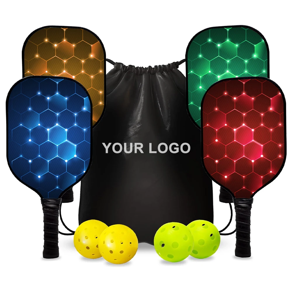 lightweight  T700 3k Carbon Fiber USAPA Pickle Ball Paddle Carbon Custom Pickleball Paddle set for outdoor sports