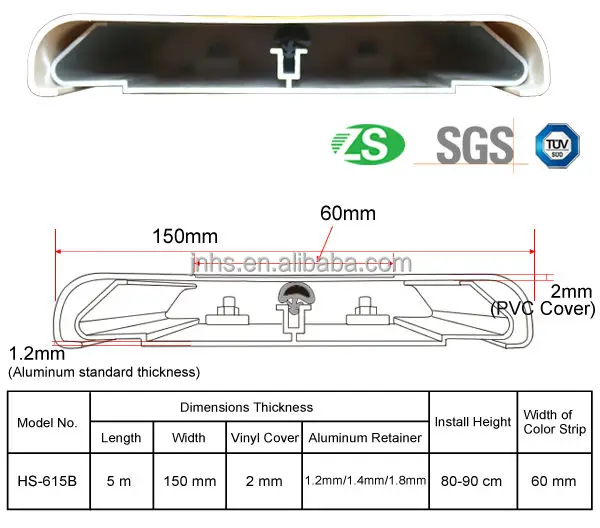 High-end Pvc Covered Wall Corner Guard With Aluminum Alloy Lining