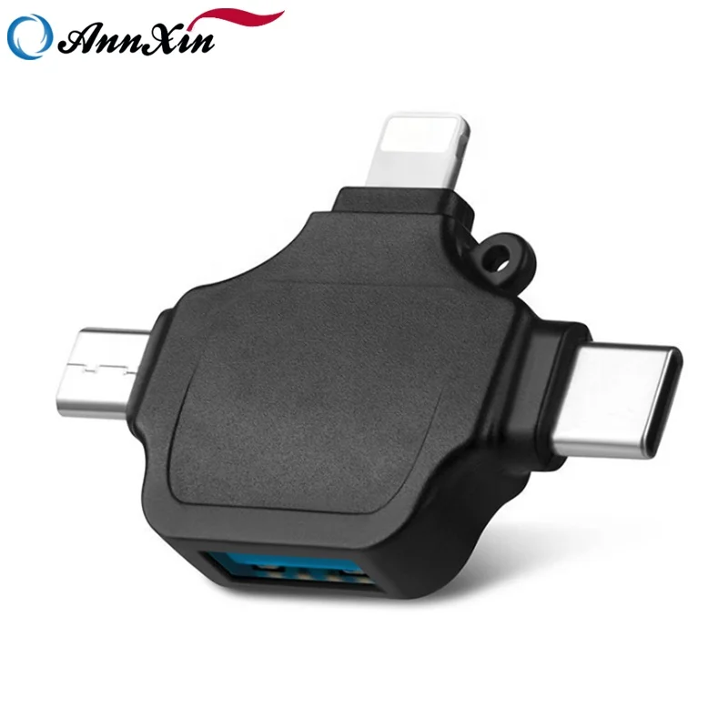  Высококачественный usb otg адаптер 3 в 1 с зарядным портом для Android