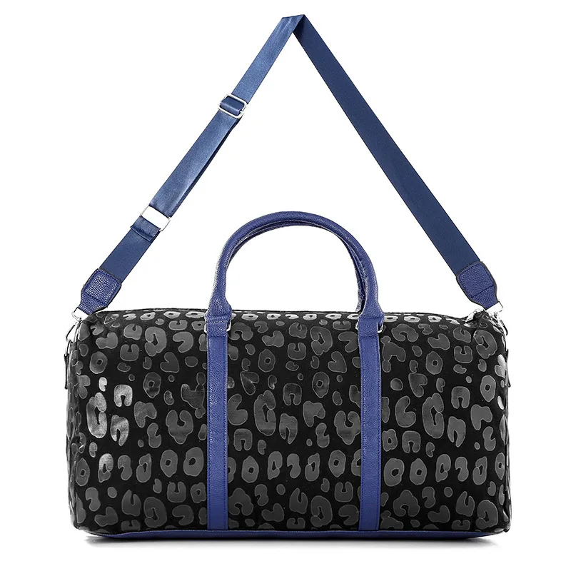 
Light Leopard Color Travel Bag with PU Handle Shoulder Bag 