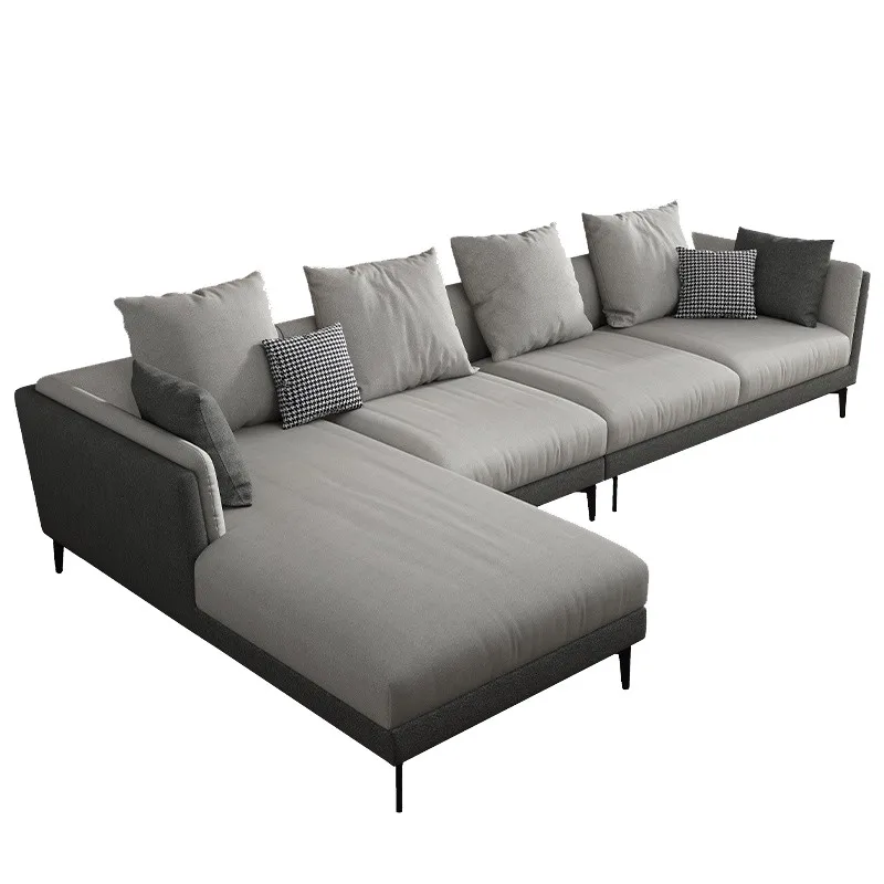 
European-style small apartment minimalist sofa L-shaped multi-person sofa 2020 new home furniture 