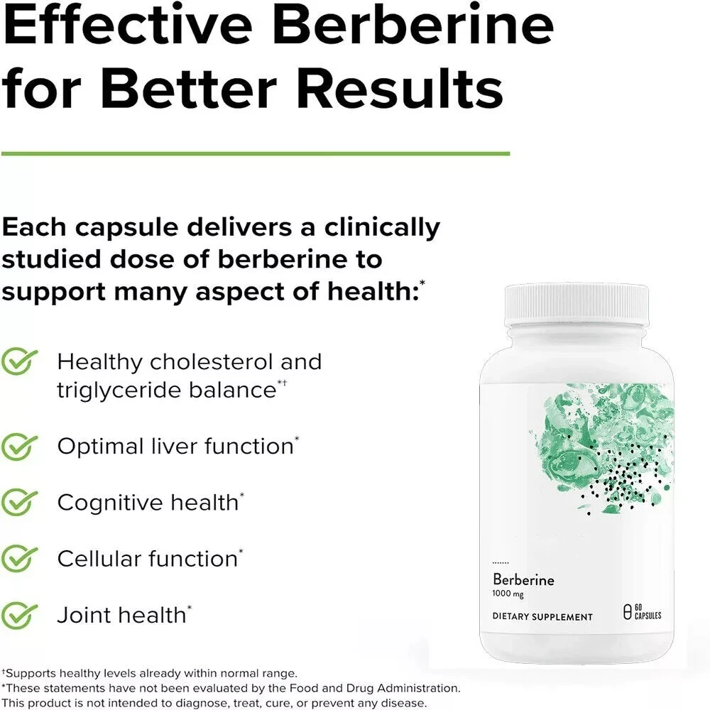 Oem 1000 Mg Berberine Hydrochloride Hcl Supplements Berberine Capsules Gut Health Berberine Hcl 60 Capsules Supplement