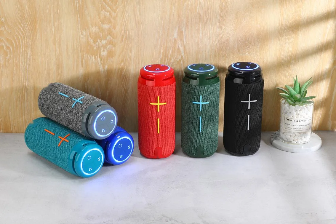 Wireless Bluetooth Speakers For Smart Phone Fabric Portable Gift Set Stereo led bluetooth speaker with woofer