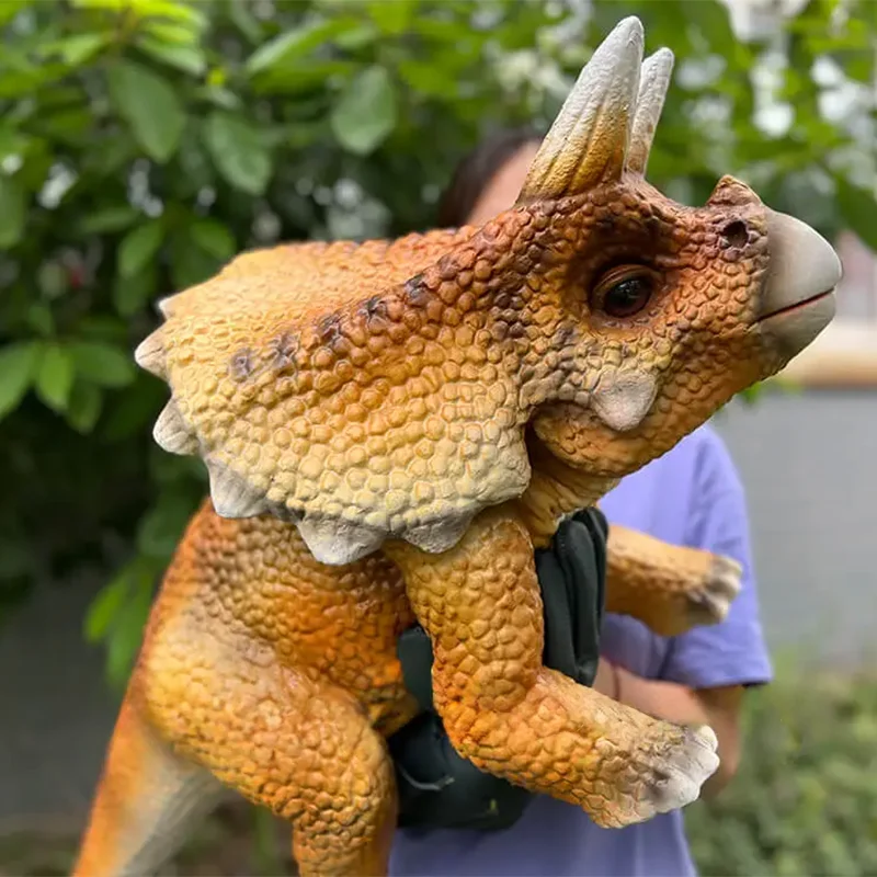 Electric Handmade Animatronic Dinosaur Hand Puppet Realistic Baby Dinosaur