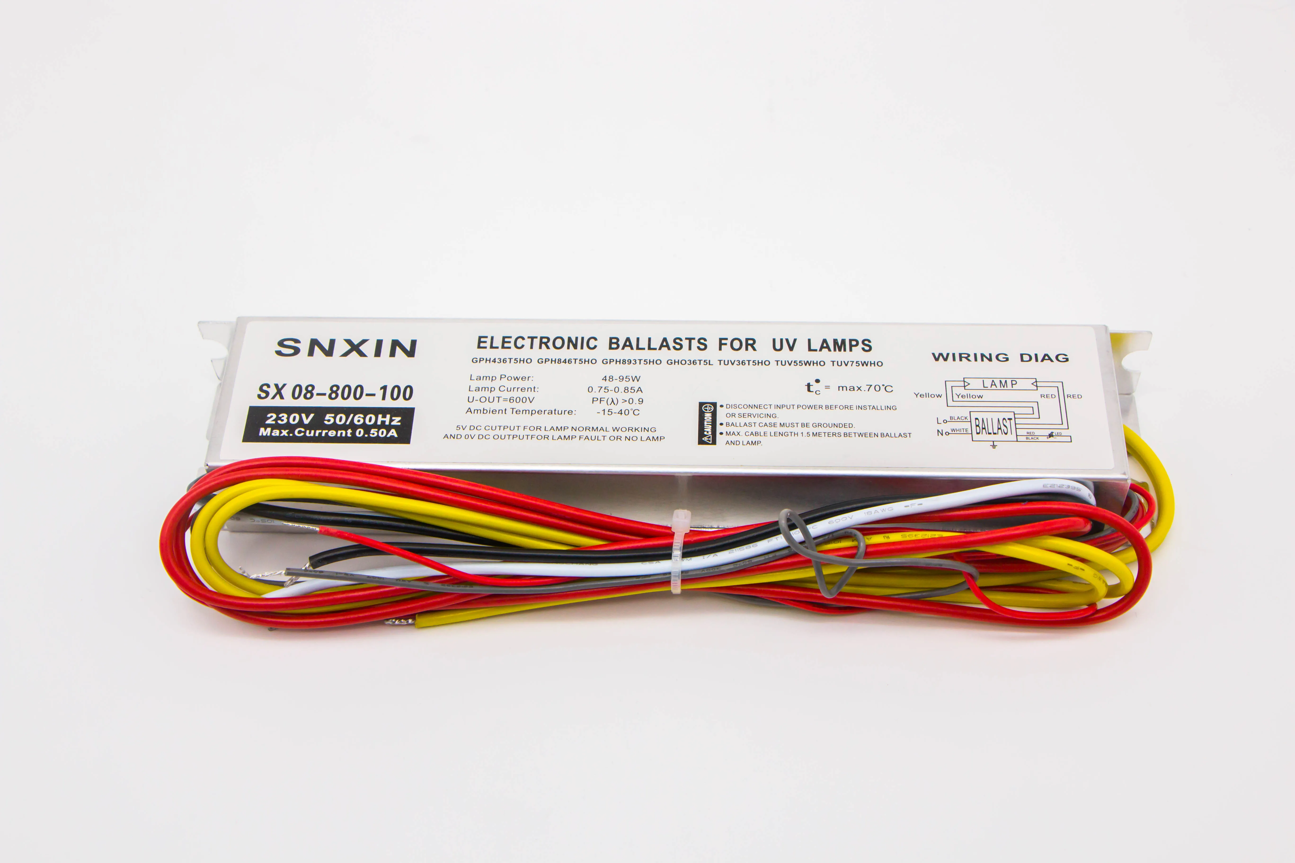 CE SNXIN ballast for 55w to 95w uv lamp with 0.75mA current