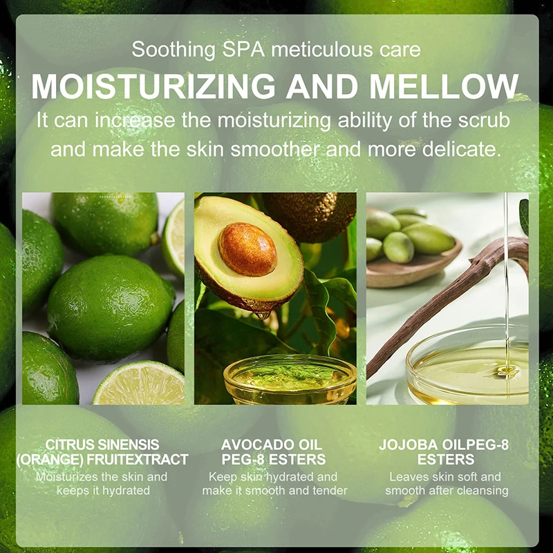 Best Selling 50g Face Skin Care Deep Cleanse Moisturizing Exfoliate Green Orange Facial Scrub