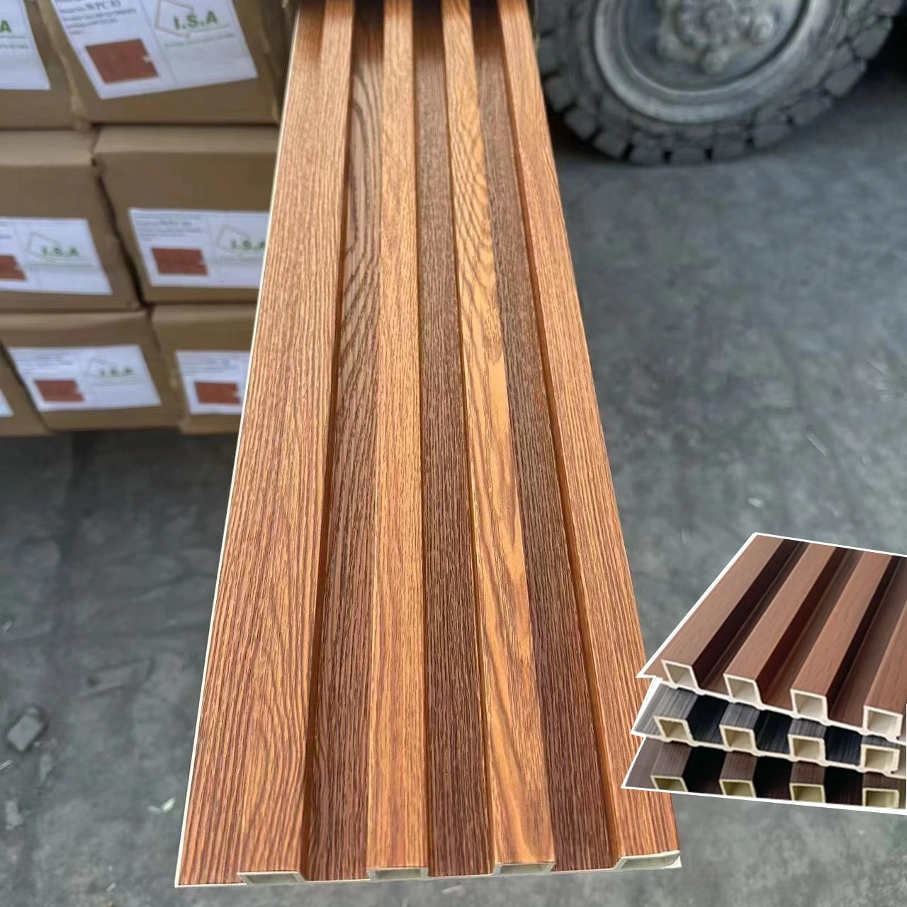 Wooden grain decorative home building materials economical wpc wall panel