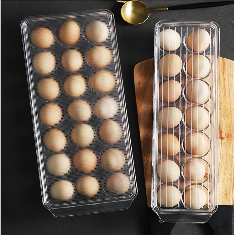 Wholesale Classic Hot Sale Plastic Transparent Egg Refrigerator Kitchen Drawer Storage Box