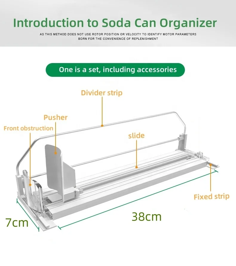 Soda Can Organizer Beverage Can Rack Shelf Pusher Glide