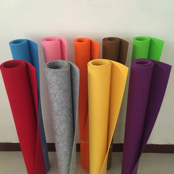 Handmade DIY Kindergarten Background Decorative Felt Colored Nonwoven Polyester Spot Wholesale for Rubber Cloth