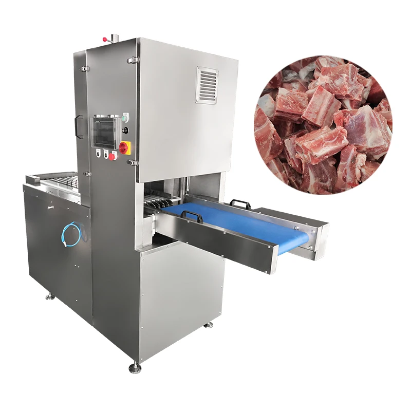 5KW Automatic Butchers Bone Saw Machine 4pcs Blades Beef Bone Cutter Frozen Pork Feet Chopper